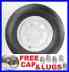 Tr00017 2057514 Spoke 5 White F78-14 St205 Rim Lugs Tire 75d14 14 Caps Trailer Lug