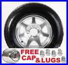 Tr00036 7-spoke Ecustomrim Trailer Tire Rim W Caps Lugs St205 75d15 F78-15 15 5 Lug Aluminum