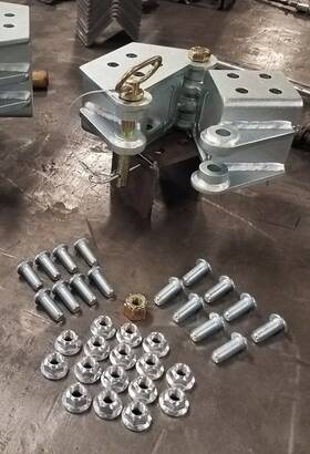3x3hgaca1 Aca Fold Away Hinge Kit 3 Inch X3 Steel Zinc Plated 7500# Wt. Rating Capacity New
