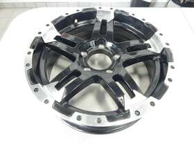 Pdtu56655bm Ameralite Trailers 15x6 Inch Black/machine Aluminum Trailer Wheel -