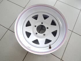 20352 Americana 14 Inch X 5.5 Steel White Trailer Rim Wheel -
