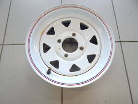 30540 Americana 12 Inch X 4 Steel White Trailer Rim Wheel -