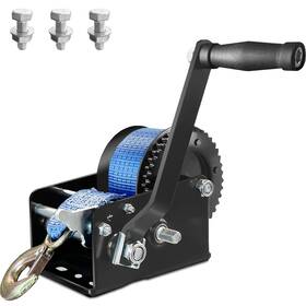 Ak-qp-jp32 Aofcreli Boat Trailer Winch 3200lbs Hand With 33ft 10m Blue Strap 4 1/8 1 Gear
