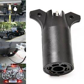 Astore 550720458532 Rv 7 Way Round To 4 Pin Flat Trailer Light Adapter Plug Connector Boat Black Us