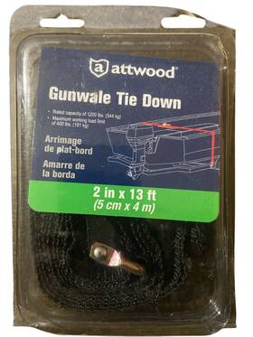 15221-7 Attwood Quick-release Gunwale Tie Down Strap 2 Inch X 13ft