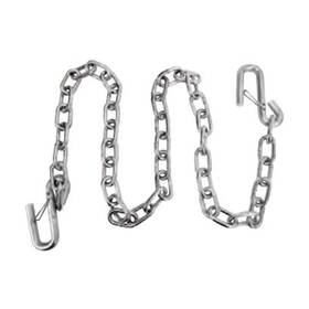 A7j-110117 Attwood Marine Single 51 Inch Length Zinc Plated Silver Steel Trailer Safety Chain With Hooks