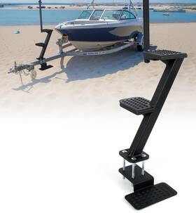 Apbts-bm-g1-3s Aupar Boat Trailer Steps 3 Step Heavy Duty Non Slip Surface Universal Fit Handle