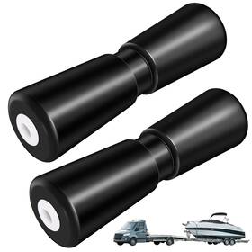 Awliye 977665340625 2 Pack Black Boat Trailer Rollers 12 Inch Keel Roller Robust Rubber