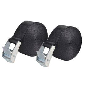 Az-os3358 Azarxis Lashing Straps Ratchet 6.6 Ft #2 Black With Silver Buckle - 2 Pack