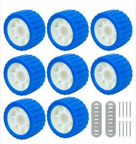 Bdgl-003 Balava 8pcs Pp Boat Trailer Rollers Marine Ribbed Wobble