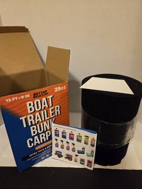 Bb-bnk-9x13 Better Boat Trailer Bunk Carpet For Trailers Black Marine 9 Inch X 13 Ft
