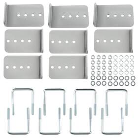 Dap39k Bfo 8 Inch Galvanized L-type Boat Trailer Bunk Bracket Kit For 3 X Crossmember