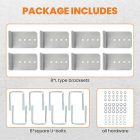 F9cqyi Bfo 8 Inch Galvanized L-type Boat Trailer Bunk Bracket Kit For 3 X Crossmember