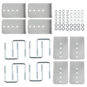 Ro15xq Bfo 8pcs Galvanized L-type Boat Trailer Bunk Brackets Fit For 3 X Crossmember