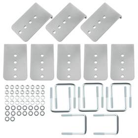W17if4 Bfo Galvanized L-type Boat Trailer Bunk Bracket Kit For 3 X Cross Member