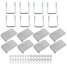 Wum30k Bfo 8 Inch Galvanized L-type Boat Trailer Bunk Bracket Kit For 3 X Crossmember