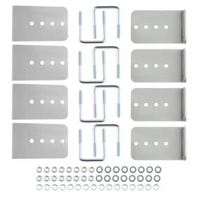 Z1ylq2 Bfo 8 Inch Galvanized L-type Boat Trailer Bunk Bracket Kit For 3 X Crossmember