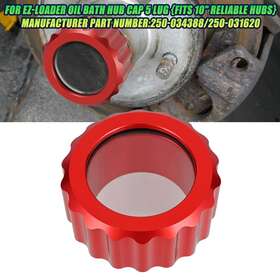 Billfaro 2.11 Inch O.d.threaded Oil Bath Hub Cap With O-ring For Ez-loader Boat Trailer Red