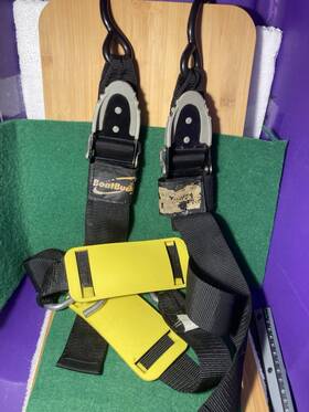 F14206 Boatbuckle Heavy-duty Ratchet Transom Tie-down Straps Set Full Length 4 Euc