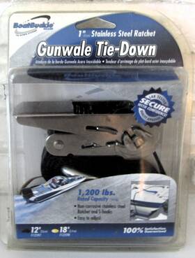 M15484 Boatbuckle New 1 Inch Stainless Steel Ratchet Gunwale Tie-down
