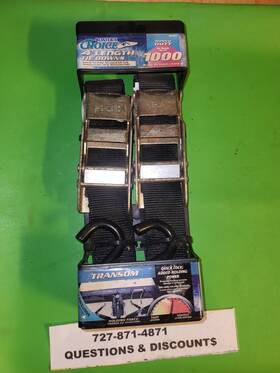 51221 Boaters Choice Turn Buckle Transom Tie Down Straps 4ft 2-pack New