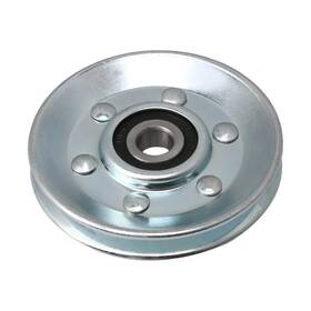 M4180927109 Bqlzr 73x10mm Silver Iron Bearing Steel Cable Pulley V-shape Wheel
