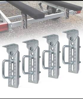 9999000 Brand Toplamper Heavy Duty Boat Trailer Bunk Brackets 4 Pcs 8 Inch Galvanized Swivel Top