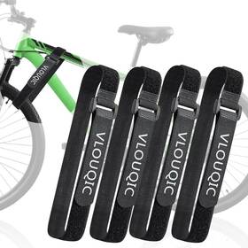 Vlou01 Brand Vlouqic 4 Pcs Bike Rack Straps Adjustable Wheel Strap With Medium Black