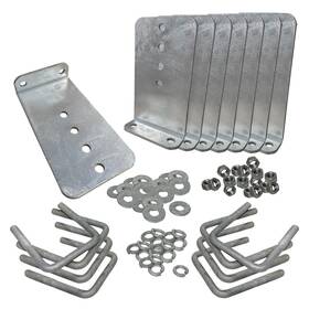 X141 Brickyard 8 10 Inch Galvanized L-type Bunk Bracket Kit For Boat Trailer Fits 3x3 Heavy Duty
