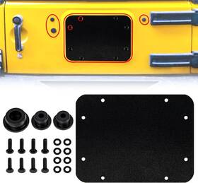 Jc-03 Buling Aluminum Wrangler Spare Tire Carrier Filler Plate Tailgate Matte Black