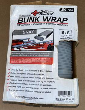 23056 Caliber Bunk Wrap 2 Inch X 6 Boat Trailer Lifetime Warranty Grey 24ft