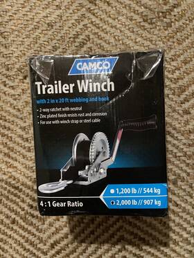 Camco-50000 Camco 50000 Trailer Boat Winch Features A 2-way Ratchet And 20-foot Strap 2000p