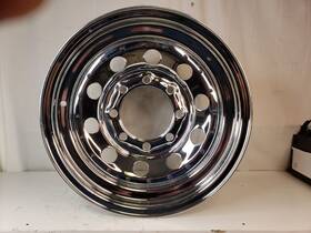 97-7780 Carlisle Trailer Rim Wheel 16x7 8/6.5 Chrome Steel Mod Made In Usa
