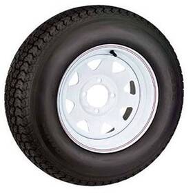 42116 Carlisle Tire 530x12 C T&w 4 Hole Painted White Spoked Wheel