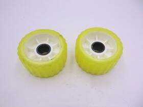 29730 Ce Smith 2 Pack 5 Inch Ribbed Roller Wheels 1-1/8 Shaft