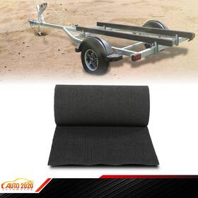 Cnnella02028053 Cnnella-69 Black Ribbed Bunk Carpet / Marine Boat Trailer Runners Outdoor - 12 Inch X 12ft