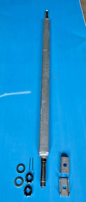 5110580 Continental Trailers Boat Trailer Axle 53 1/2 Inch Hub Face 2 Square Hot Dipped Galvanized 500 Lb