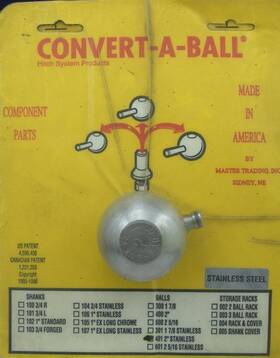 401con Convert-a-ball 401 2 Inch Stainless Steel Trailer Only