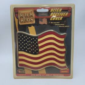 60017 Cpa Usa-flag Hitch Buds Die-cast Steel Receiver Cover For 1.25 And 2 Inch
