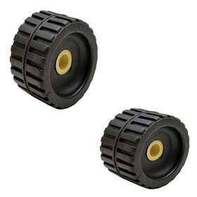 Rr50356 Craton Industries Boat Trailer Ribbed Wobble Rollers 5 Inch - Pair