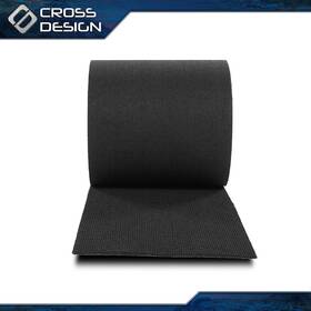 Big20260205-102 Crossdesign Black Ribbed Bunk Carpet / Marine Boat Trailer Runners Outdoor - 9 Inch X 50ft New