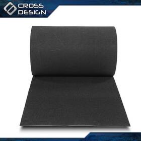 Big20260205-104 Crossdesign Black Ribbed Bunk Carpet / Marine Boat Trailer Runners Outdoor - 18 Inch X 50ft