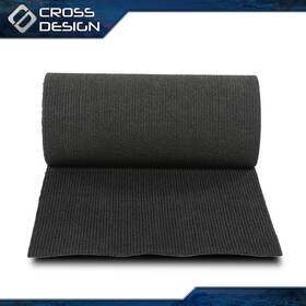 Big20260206-66 Crossdesign Black Ribbed Bunk Carpet / Marine Boat Trailer Runners Outdoor - 12 Inch X 12ft