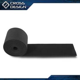 Big20260305-83 Crossdesign Black Ribbed Bunk Carpet / Marine Boat Trailer Runners Outdoor - 12 Inch X 75ft