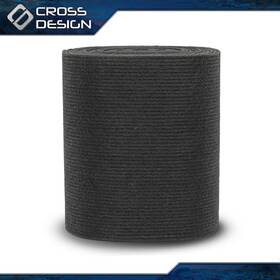 Big20260307-5 Crossdesign 9 Inch X 25ft Black Ribbed Bunk Carpet / Marine Boat Trailer Runners Outdoor