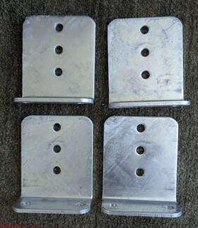 4-t564 Ctw 4 Vertical Pontoon Boat Trailer Bunk Bolster L Brackets / 5 Inch By 6 Galvanized