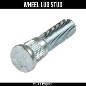 121803l Curt Wheel Lug Stud 1/2 Inch 20 X 2 Zinc For Boat And Trailer Hubs