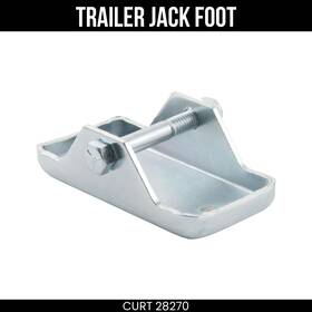 28270 Curt Trailer Jack Foot Fits 2 Inch Diameter Tube Supports 2000 Pounds