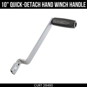 29490 Curt Replacement Quick-detach Hand Winch Handle 10 Inch Long