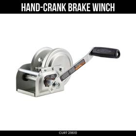 29610 Curt Hand-crank Brake Winch 1 000 Lbs Capacity With 7 Inch Handle